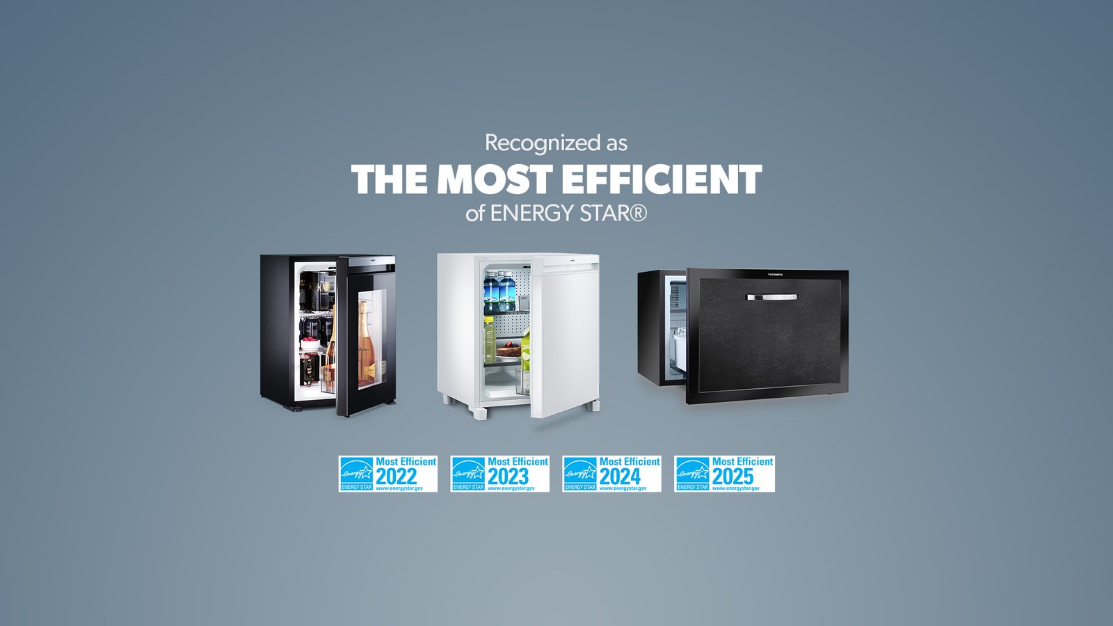 Dometic minibars awarded Most Efficient mark for 4 years in a row by ENERGY STAR